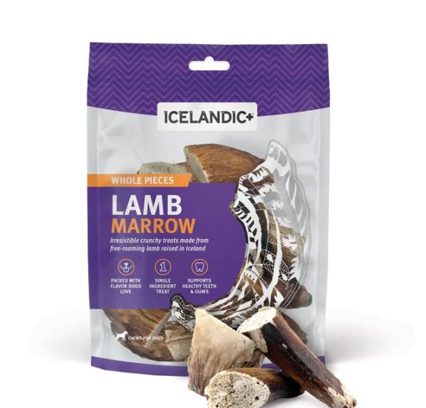 Icelandic+ Lamb Horn Marrow Whole Pieces Dog Treat | 4 oz on Sale
